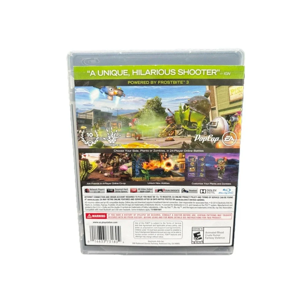 Plants‎ vs Zombies Garden Warfare PS3 Complete No Manual Excellent Disc